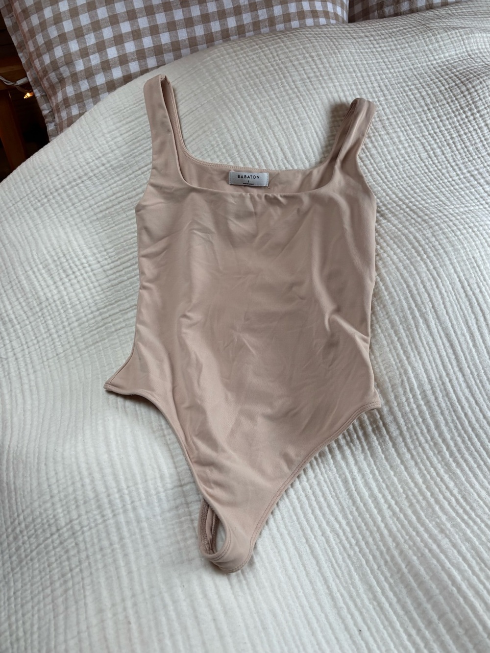 Babaton One-Piece Bodysuit in Nude Blush